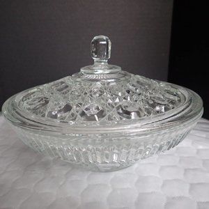 Federal Clear Glass Windsor 7" Round Bowl with Lid